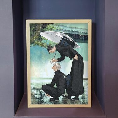 Ілюміновані картини FunLake, натхненні японським аніме-дзюцу - світлодіодний декор для стін Gojo Satoru та Geto Suguru, рамка для