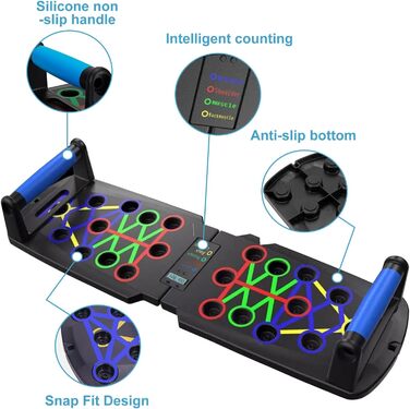 Набір преміум-дощок для віджимань, дошка для віджимань WIYETY з ручками для віджимань, дошка для віджимань для тренування всього тіла та ефективних віджимань