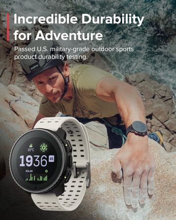 Годинник SUUNTO Vertical Adventure смарт-годинник із GPS, двочастотна GPS-навігація, безкоштовні офлайн-карти, сонячна зарядка, час роботи від батареї до 65 днів, корпус військового класу, водонепроникність 100 м, вертикальний сонячний пісок