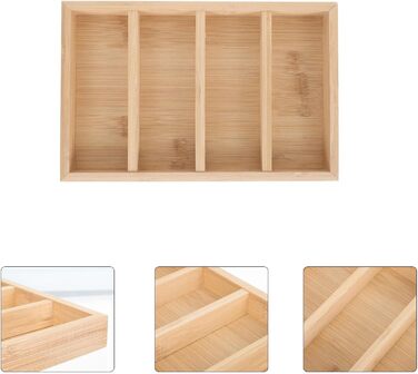 Підставка для окулярів Cabilock з кількома відділеннями, бамбукова підставка для окулярів, лоток для зберігання сонцезахисних окулярів, компактна та міцна, поліровані краї для захисту та презентації