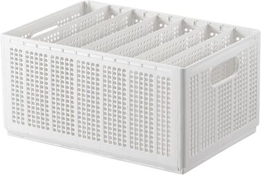 Коробка для зберігання штанів SIXRUN, розділена коробка для зберігання одягу, органайзер для шафи, ефективне сортування одягу для спальні, гардероб, складний органайзер для шафи (великий 7)