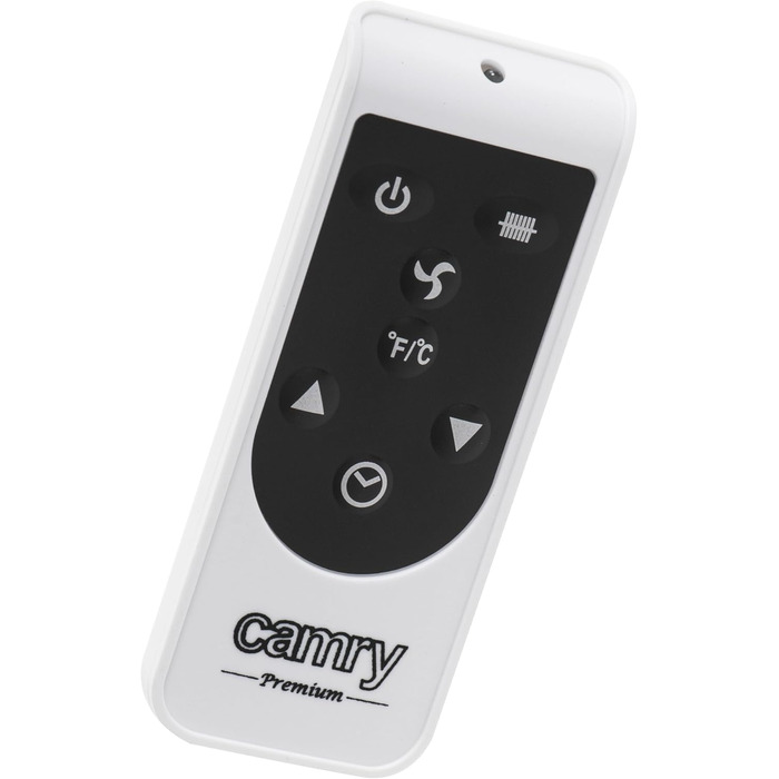 Конвекційний вентилятор-обігрівач ADLER Camry з РК-дисплеєм та пультом дистанційного керування, 2000 Вт, білий