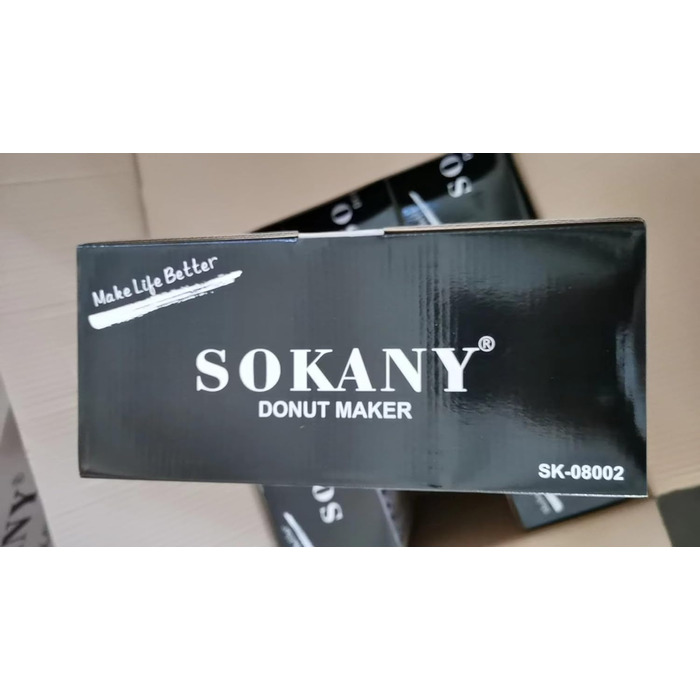 Виробник пончиків SOKANY SK-08002 1400 Вт, міні-виробник пончиків для 16 міні-пончиків, антипригарне покриття, автоматичний контроль температури, без бісфенолу А