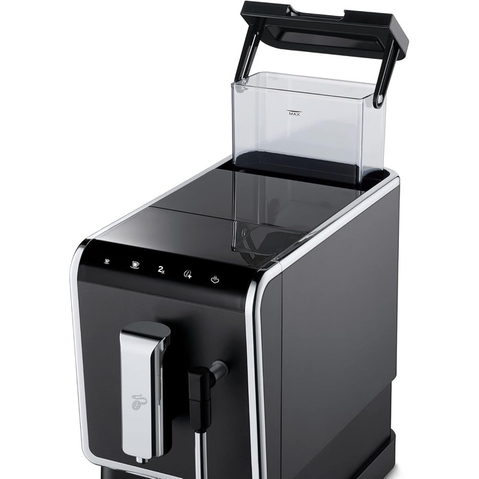 Повністю автоматична кавоварка Tchibo Esperto Latte з функцією спінювання молока для кавової пінки, еспресо та молочних делікатесів, антрацит