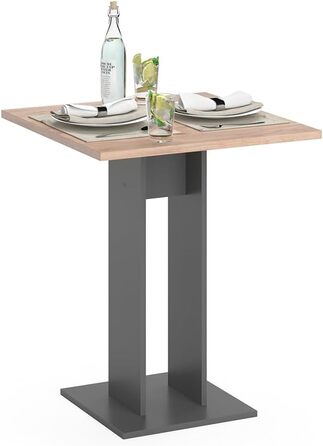 Обідній стіл Vicco Repose, антрацит, 65 x 65 см, підходить як компактний одинарний стіл для невеликих кімнат
