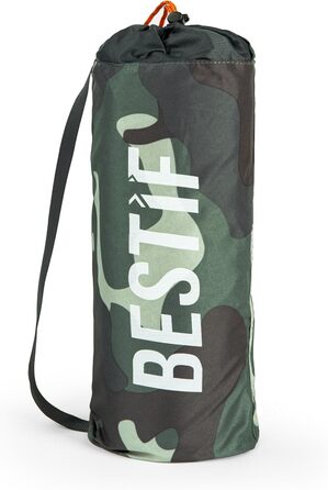 Надувний килимок для сну з подушкою, надлегкий кемпінговий надувний матрац, сумка для перенесення, невеликий розмір для кемпінгу на свіжому повітрі, подорожей у наметі, походів, килимок для сну, трекінговий матрац (камуфляжний, 190 x 56 x 5,5 см) 190 x 56