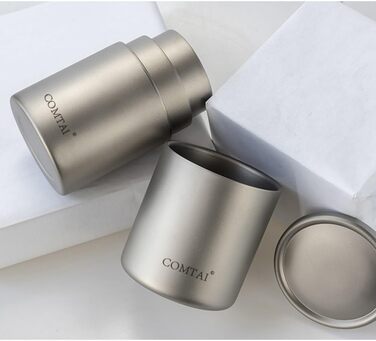 Титанова кружка з подвійними стінками для використання на природі, титанова чашка для води, кружка для кави/чаю з кришкою, для дому, використання на природі, кемпінгу, посуду для активного відпочинку, 300 мл