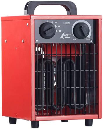 Обігрівач для будівельного майданчика AGT Професійний промисловий електричний обігрівач потужністю 3000 Вт та 3 режимами нагріву (обігрівач для будівельного майданчика, майстерні 230 В, електричний будівельний обігрівач) 1 пристрій, 3000 Вт та 3 режими на