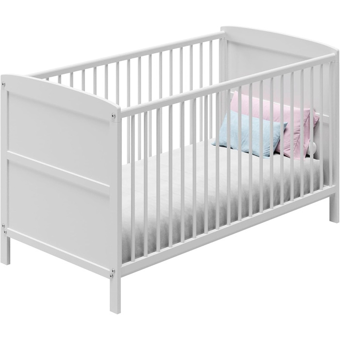 Дитяче ліжечко-трансформер 70x140 з матрацом, регульована по висоті ліжечко/ліжечко для малюків зі знімними рейками, додаткова шухляда інші розміри 60x120 см 70x140 см від народження до 6 років, біле 70x140 см без шухляди / з матрацом