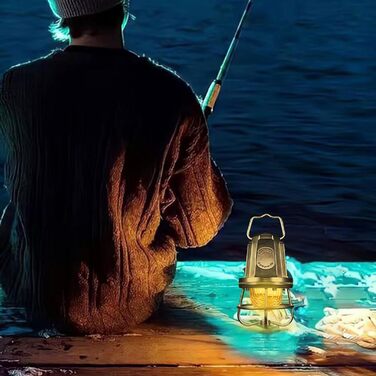 Ліхтар для кемпінгу Лампа з регульованою яскравістю та 4 колірними температурами - Світлодіодні лампи для кемпінгу - для походів на свіжому повітрі, відключення електроенергії, тентів, балкону, бронзовий