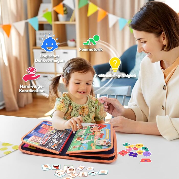 Бізіборд Монтессорі ZOOI Busy Board, 9 сторін для навчання