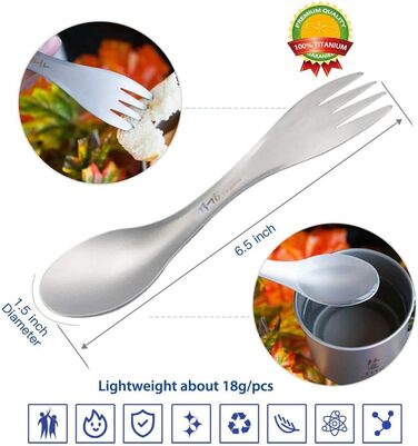 В-1 ложка-виделка, 2-в-1, легкі столові прибори для кемпінгу, подорожей, походів та пікніків на свіжому повітрі, 2 предмети (2-в-1) 2-в-1, 2-в-1, упаковка з 2 шт., 2-