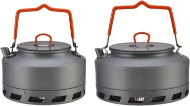 Портативний кемпінговий чайник, алюмінієвий сплав, кемпінгові кавники, свистячий чайник для кип&39ятіння, кавоварка, портативна заміна для подорожей 1,6 л