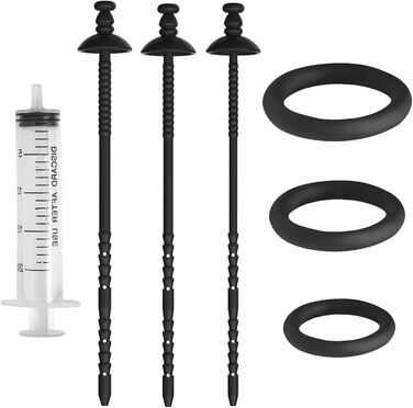 Набір уретральних дилататорів BDSMAGE, з шприцом та ерекційними кільцями, силікон, стимуляція простати, 3 шт.