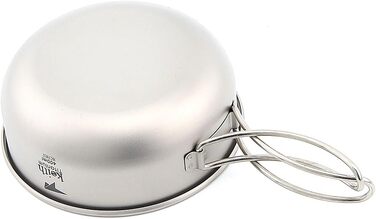 Титанова миска Keith, 300 мл 600 мл, надлегка, кемпінговий посуд, миски для пікніка, портативна, складна ручка (Ti5324-400 мл)