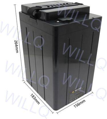 Літій-іонний акумулятор для мотоцикла 48V 60V 72V 18Ah 20Ah 22Ah 22.5Ah 24Ah 25Ah 28Ah 30Ah 40Ah 50Ah для комплекту двигуна мопеда/скутера потужністю 0-2500 Вт з кермом, 72v20ah