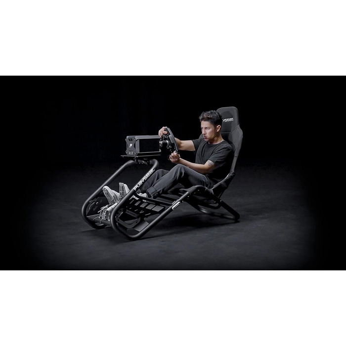 Кокпіт для гонок PLAYSEAT Trophy SIM Високопродуктивне ігрове гоночне крісло Підтримує прямий привід Сумісний з усіма поширеними кермами та педалями Підходить для ПК та консолі Чорне видання