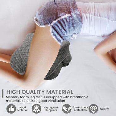 Подушка для колін для тих, хто спить на боці подушка для ніг з піни з ефектом пам&39яті, ортопедична подушка для ніг, допомагає при болю в колінах, подушка для ніг з піни з відповідним ремінцем для підтримки ніг, подушка для ніг для тих, хто спить на боці
