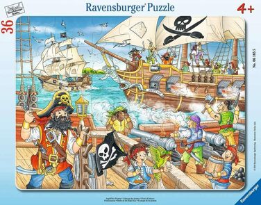 Дитячий пазл Ravensburger - 06165 Attack of the Pirates - рамковий пазл для дітей від 4 років, 36 елементів