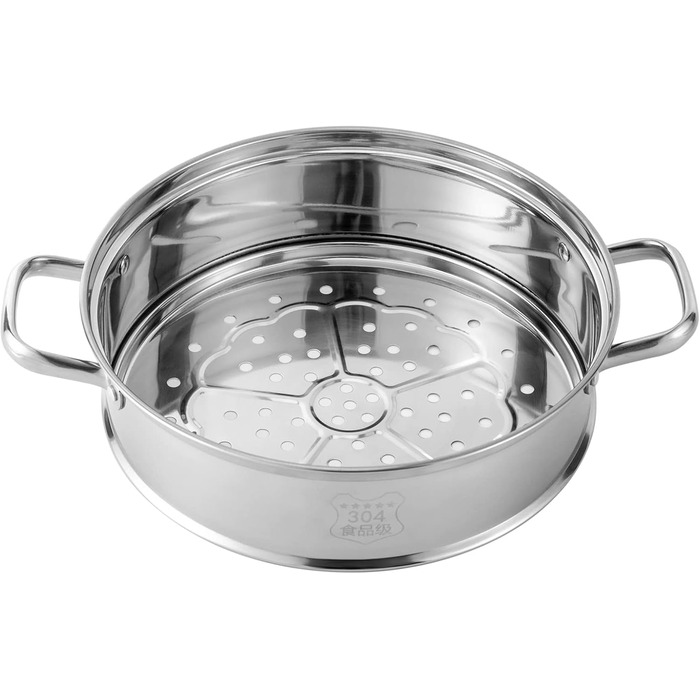 Пароварка 30 см, 5-ти ярусна пароварка з нержавіючої сталі зі скляною кришкою Індукційна каструля Пароварка підходить для всіх тип