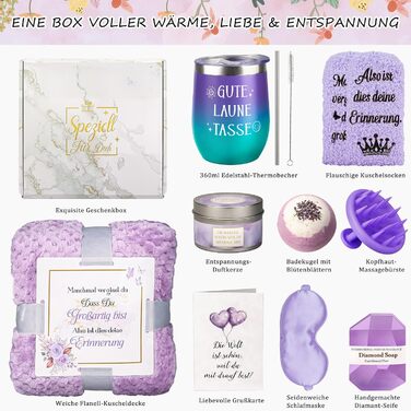 Подарунки Giftota для жінок, дівчини - Подарунок на день народження - Подарунковий набір для здоров&39я - Подарунки для швидкого одужання та підтримки - Ідеї подарунків для мами, сестри, доньки, колеги, тітки, дружини - Фіолетовий