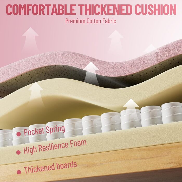 Ігрове крісло з поперековою опорою, дихаюча високоякісна тканина та штучна шкіра, ергономічне офісне крісло, крісло для ПК, регульована спинка, міцне ігрове крісло, висувна підставка для ніг, рожева бавовна та льон, рожева нова версія