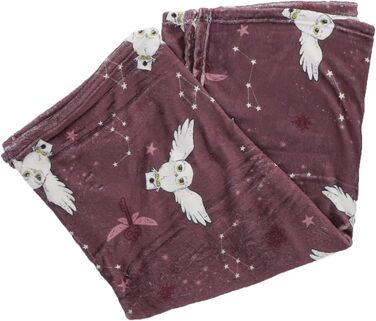 ГАРРІ ПОТТЕР - Комплект пледа та подушки з Гедвігою про Гаррі Поттера - М&39який плед 100x140 см та квадратна подушка 35x35 см