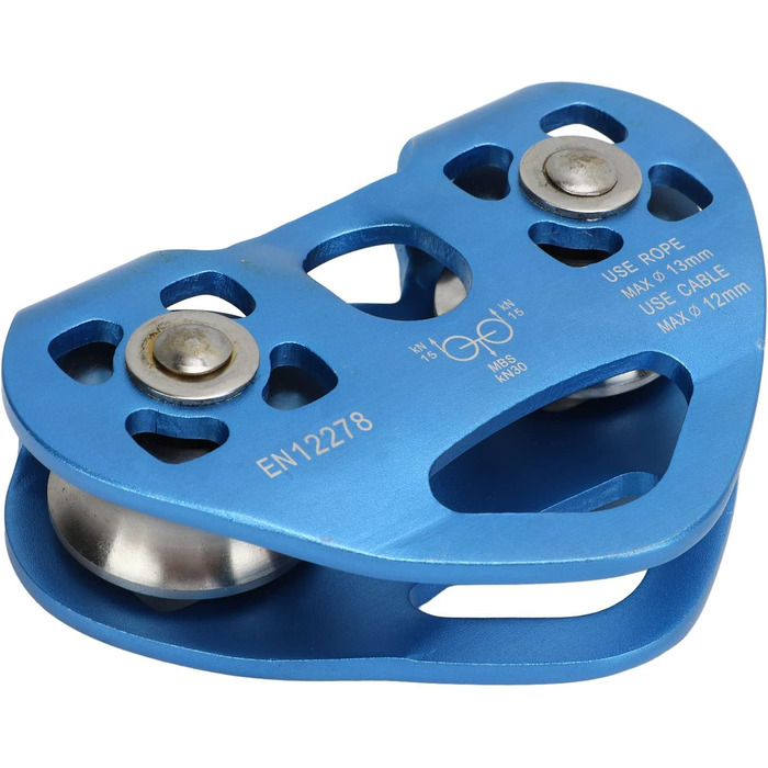 Подвійний блок для зіплайна, канатна дорога у формі серця для скелелазіння та використання, легка та синього кольору.