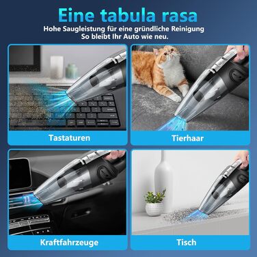 Акумуляторний ручний пилосос, автомобільний пилосос 120 Вт Акумуляторний, міні-пилосос Портативний акумуляторний ручний пилосос Ак