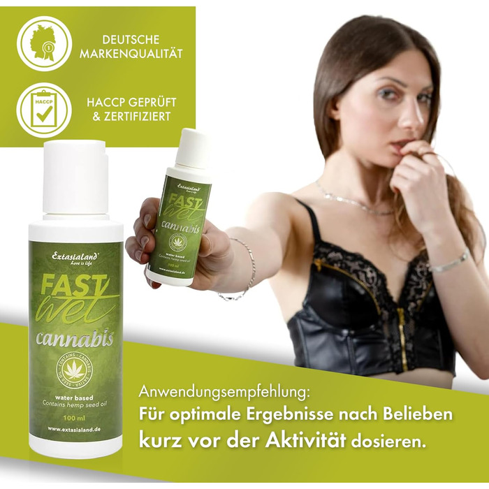 Лубрикант на водній основі Конопляний Sensitive Fastwet, 100 мл