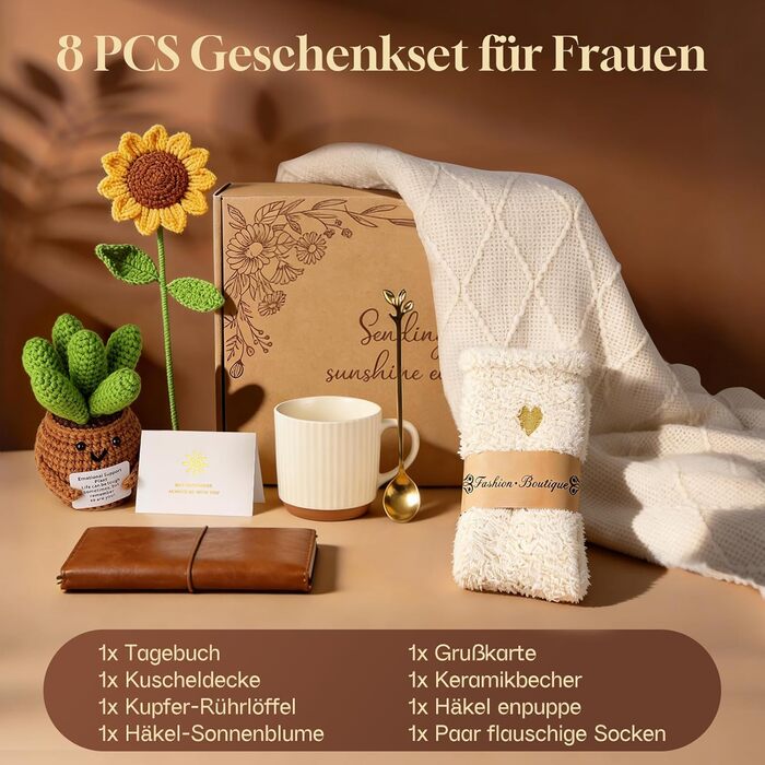 Подарунки для жінок, подарунок на день народження з соняшником для жінок, подарунковий набір для релаксації та оздоровлення, подарунки на швидке одужання, День святого Валентина, День матері, ідеї подарунків на день народження для мами, сестри, дівчини