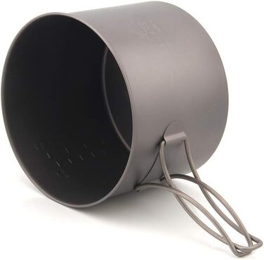 Надлегкий титановий горщик для вулиці, складний портативний посуд для пікніка з кришкою, 1300 мл