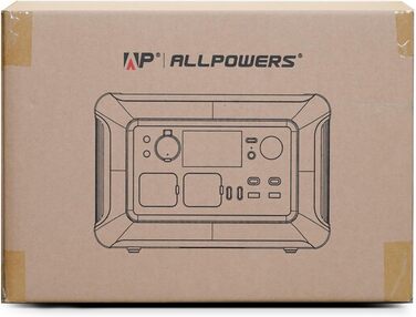 Портативна електростанція ALLPOWERS R600, батарея LiFePO4 потужністю 299 Вт-год з 2-ма сонячними генераторами потужністю 600 Вт (п