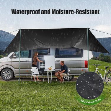Універсальний автомобільний намет для будь-якого транспортного засобу, автомобільний тент, кемпінговий намет, тент для великого позашляховика, універсальний сонцезахисний намет для будинків на колесах та автомобілів
