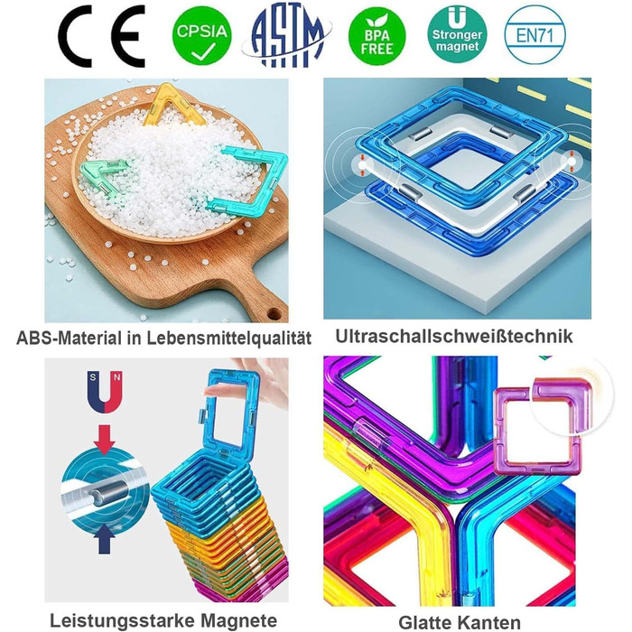 Магнітні ігри на подарунок від 3 4 5 6 7 8 років Хлопчик Дівчинка Building Blocks Дитячі іграшки, 120 Pieces, Magnetic Toys Magnet