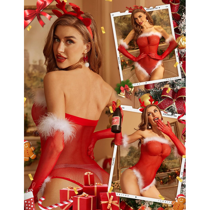 Жіночий різдвяний бебі-долл RSLOVE, з декоративним пухом, універсальний розмір