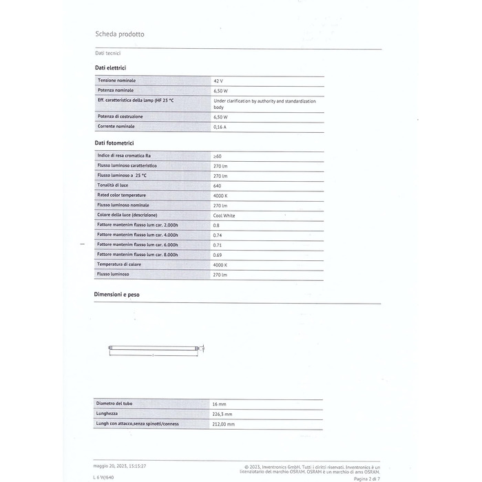 6 / 20 9 6W 4000K, 6 / 20 9 6W 4000K