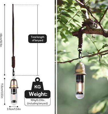 Підвісні світильники для рюкзаків, 4 Light Tent Lights, Rechargeable Camping Lights Portable Lights