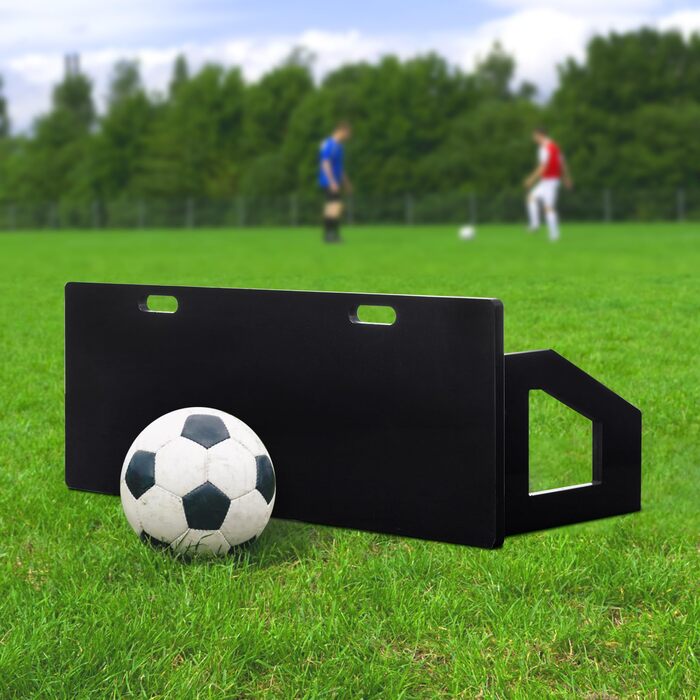 Дошка для відскоку футбольного м&39яча, Тренувальний інвентар для футболу, Портативна дошка для відскоку 100 x 40 см, Регульований кут для тренувань з контрольованих пасів та кидків, Тренування, Чорний
