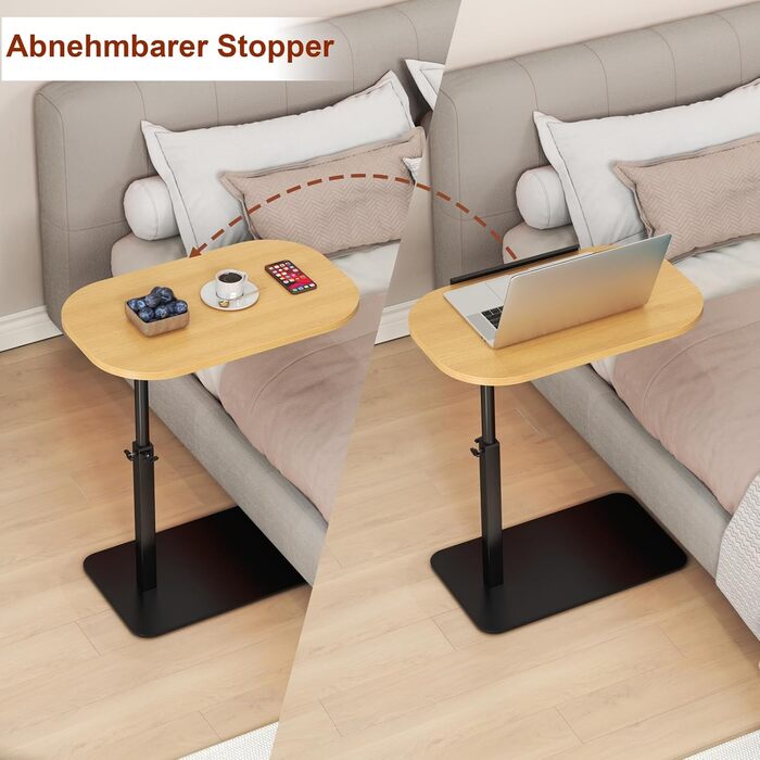 Журнальні столики з масиву дерева C-подібної форми, регульовані по висоті, журнальний столик з металевою основою, що обертається на 360, невеликий жорстокий столик, дерев&39яні жорстокі столики для дивана/ноутбука, столик для дивана у вітальні, столик для