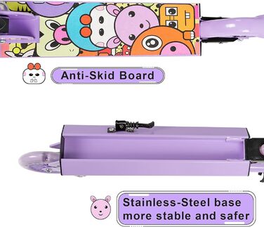 Дитячий самокат Yuanj Scooter 6 років, регульований по висоті дитячий самокат зі світлодіодними PU колесами, дитячий самокат для д