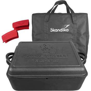 Голландська піч Flame Master Square 10.6 л квадратна, чавунна каструля для приготування їжі, коробка-форма, запечена, без ніжок, т