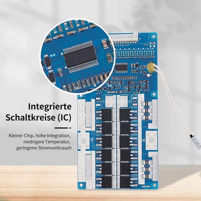 Захисна плата літієвої батареї BMS 14S 51.8V 30A з балансувальним проводом та NTC, загальним підключенням, десятьма функціями захисту, системою керування літій-іонним акумулятором, Li-Ion BMS Bisida BMS 14S 51.8V 30A