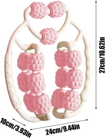 Валик для м'язів ніг Ролик для масажу литок пінний ролик з 15 колісними точками, масажер глибоких тканин на 360, фітнес-вправи, масажер для жінок і чоловіків Rose