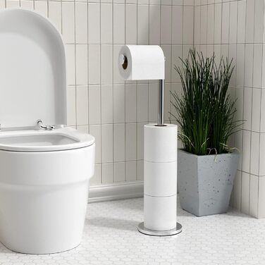 Тримач для туалетного рулону стоячий для зберігання туалетного паперу, Тримач для туалетного рулону з нержавіючої сталі PrMie стоя