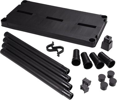 Стелаж Ondis24, полиця для зберігання, 60 x 30 x 131 (В) см, 12-дюймовий вставний стелаж, пластик, антрацит, максимальне навантаження 80 кг - подвійна упаковка 60 x 30 x 138 см