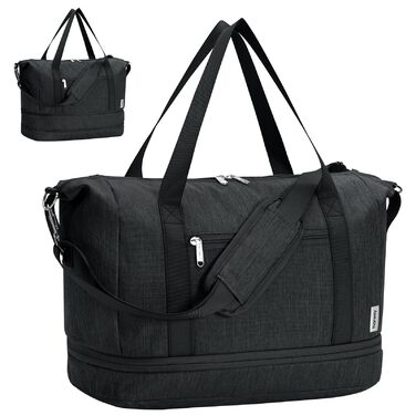 Ручна поклажа Narwey Ryanair 40x30x20, Маленька спортивна сумка на вихідні для жінок, Дорожня сумка-ручна поклажа для літаків, Ручна поклажа Easyjet 45x36x20, Лікарняна сумка для пологів для чоловіків (чорна)