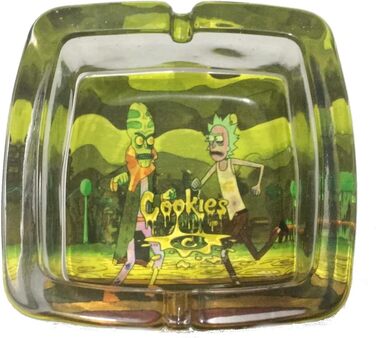 Попільничка DonkeyGear 8,9 см з надміцного скла (Rick and Alien Square) Rick And Alien Square