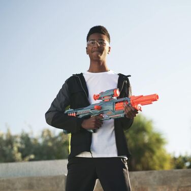 Бластер NERF Elite 2.0 Eaglepoint RD-8, ствол на 8 дротиків, знімний телескоп і ствол, 16 дротиків, затвор, різнокольоровий