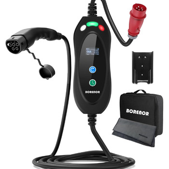 Зарядний кабель CEE 16A до типу 2 11KW 380V, 3-фазний, портативна зарядна станція для електромобілів 5M, мобільна зарядна станція